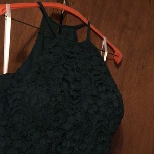 Juniper Green David’s Bridal Halter Dress, size 10